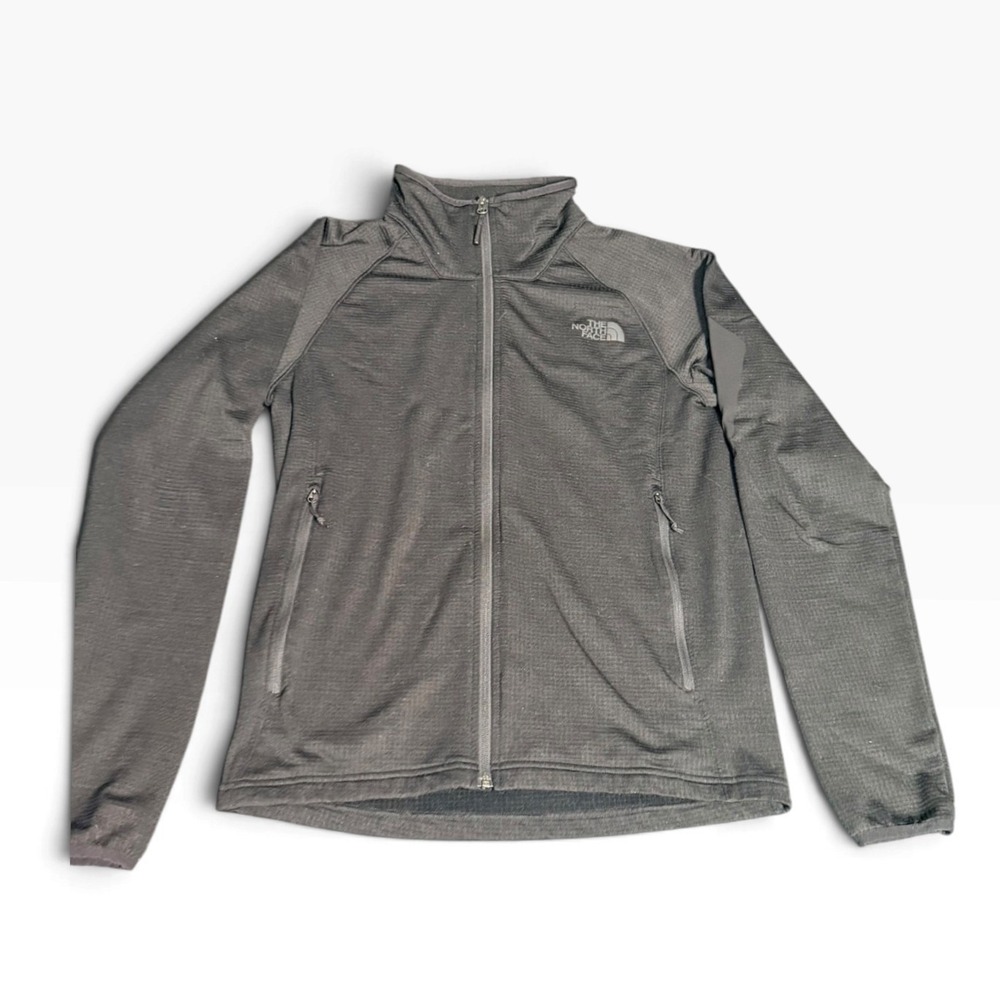 The North Face Mens Small Black Full Zip Performance Fleece Jacket Zip Pockets